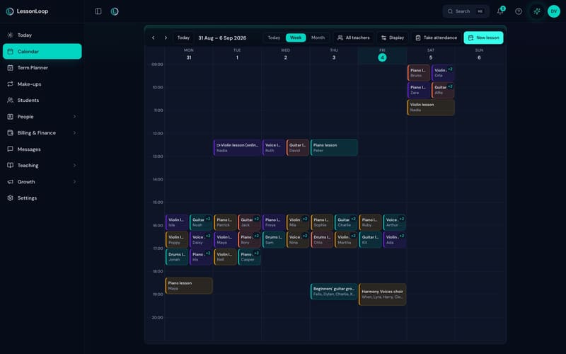 Calendar week view